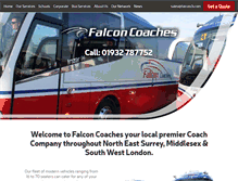 Tablet Screenshot of falconcoachhire.com